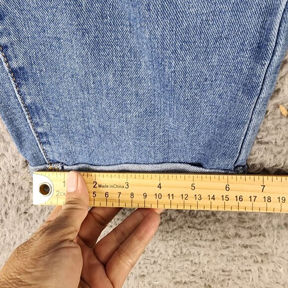 Maternity Jeans Womens Large Medium Wash Stretch High Rise Crop - Picture 7 of 13